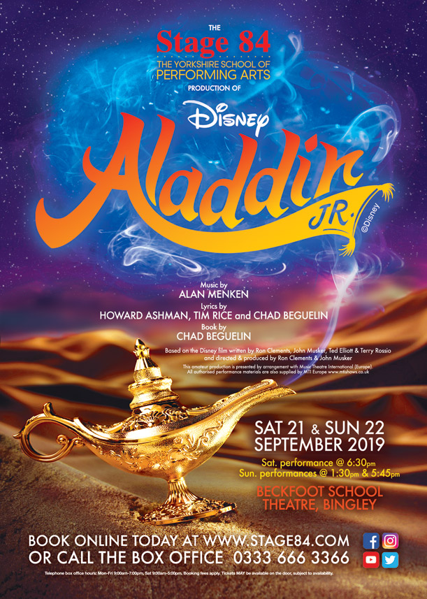 Stage 84 presents Disney's Aladdin Jr.