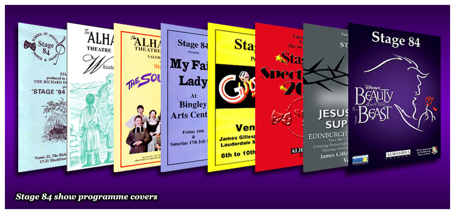 Stage 84 show programme covers