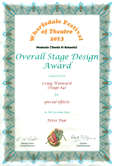 Peter Pan, A Musical Adventure, 2012 - Best Overall Stage Design